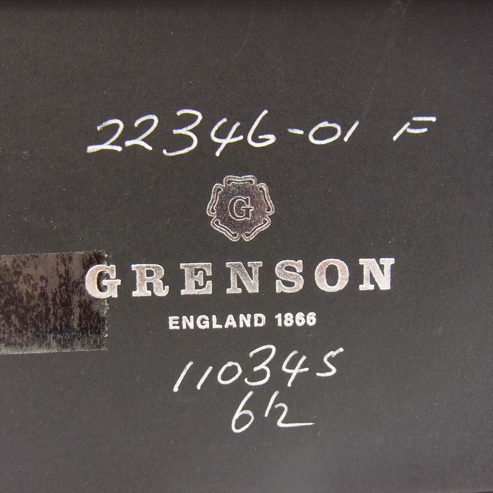グレンソン 22346 LONDON ロンドン 内羽根 ストレートチップ レザー シューズ ブラック ブラック系 6 1/2【新古品】【未使用】【中古】