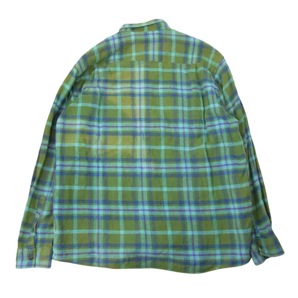 ミルト ヴィンテージ ヘビーネル チェック シャツ グリーン系 4【中古】