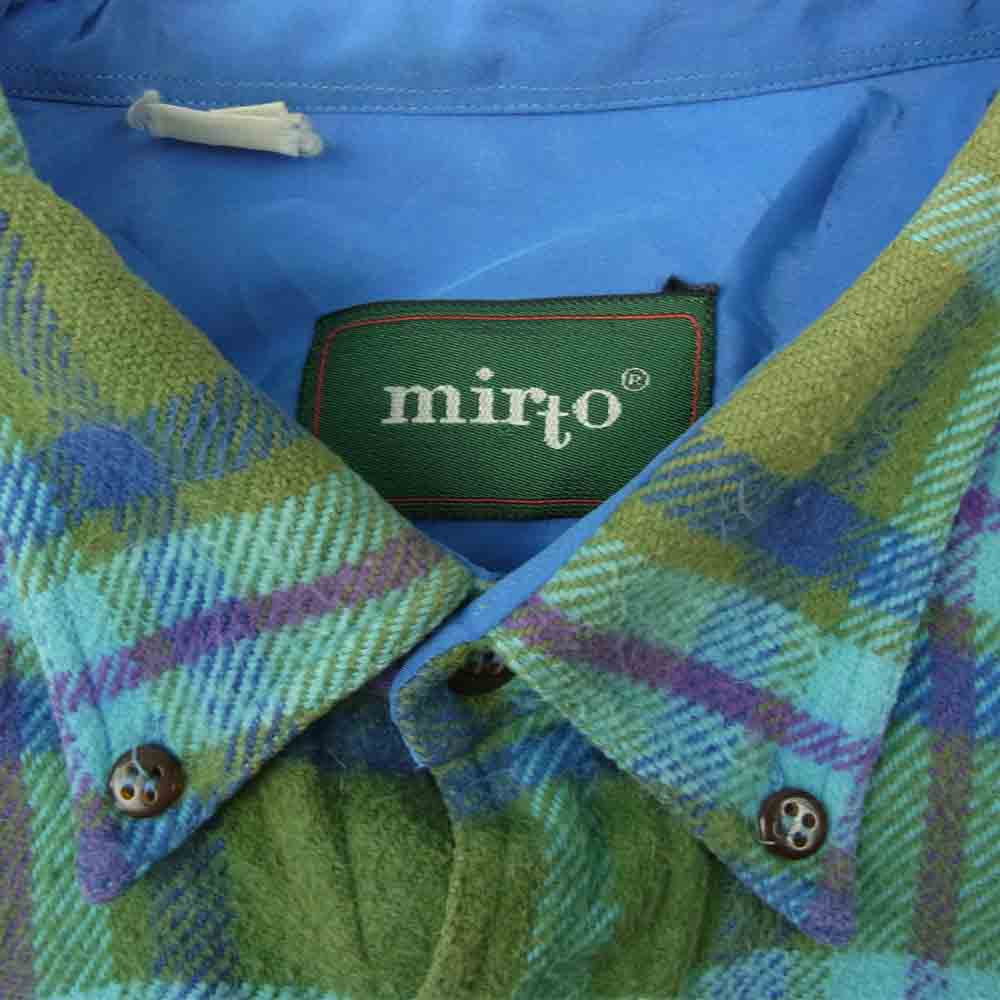 ミルト ヴィンテージ ヘビーネル チェック シャツ グリーン系 4【中古】