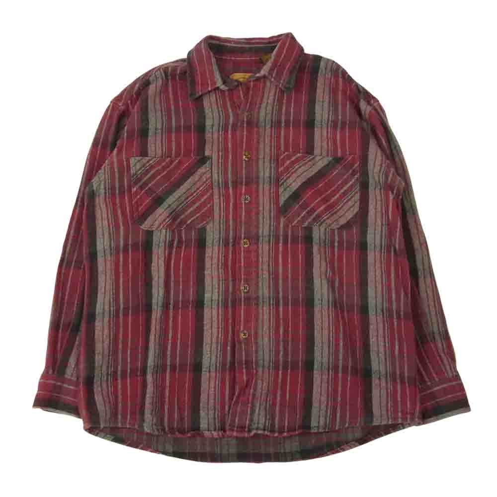セント ジョンズベイ ヴィンテージ ヘビーネル チェック シャツ レッド レッド系 16～16.5【中古】