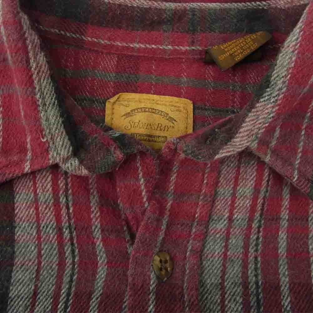 セント ジョンズベイ ヴィンテージ ヘビーネル チェック シャツ レッド レッド系 16～16.5【中古】