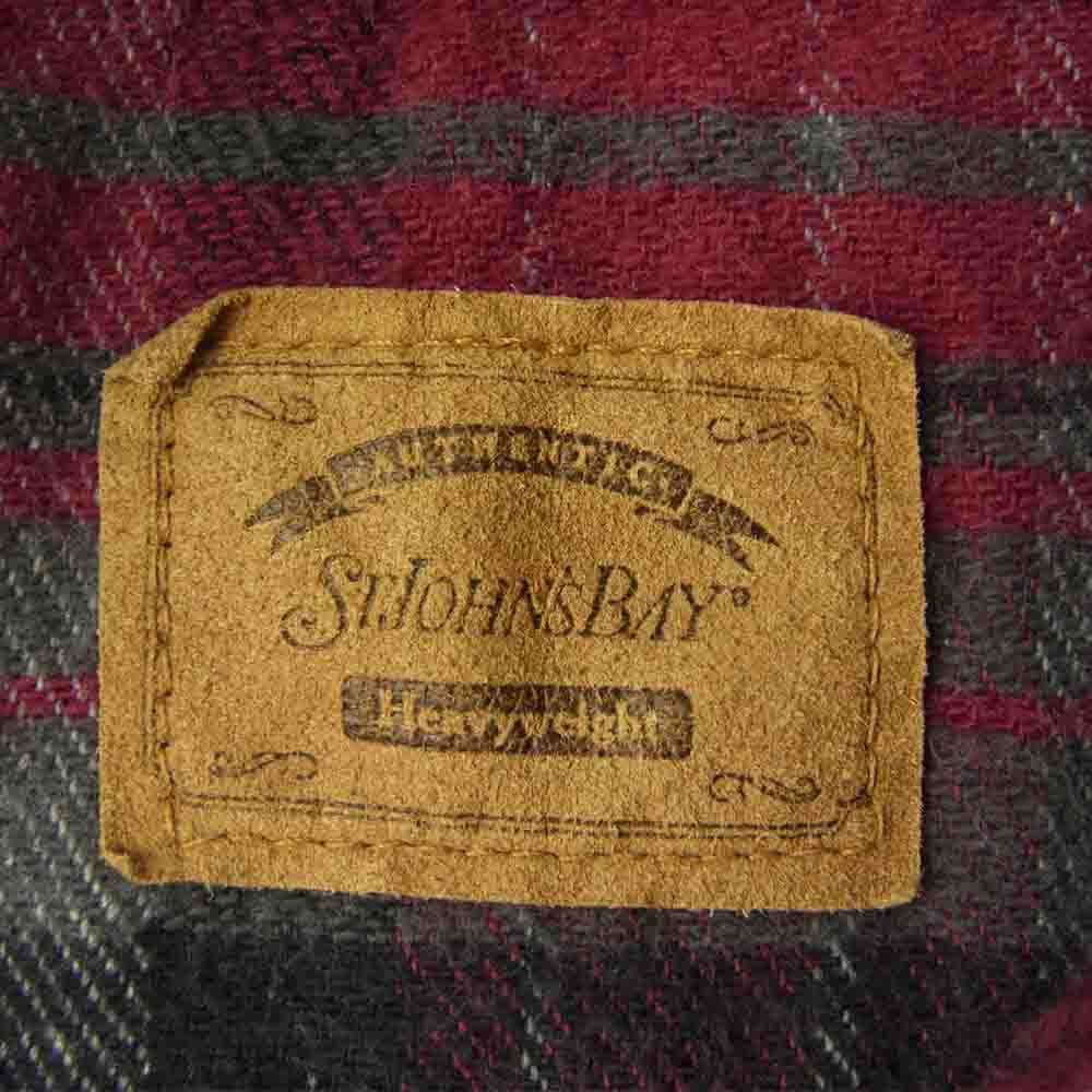 セント ジョンズベイ ヴィンテージ ヘビーネル チェック シャツ レッド レッド系 16～16.5【中古】