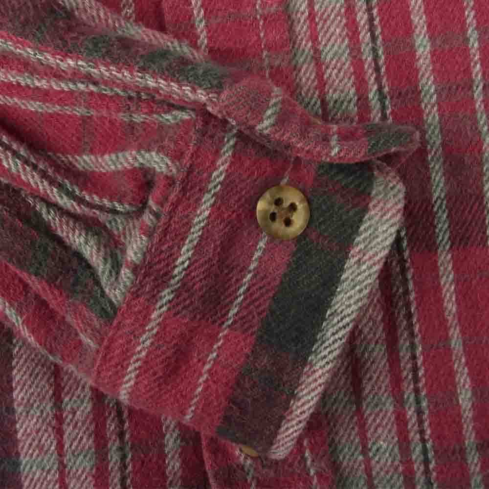 セント ジョンズベイ ヴィンテージ ヘビーネル チェック シャツ レッド レッド系 16～16.5【中古】