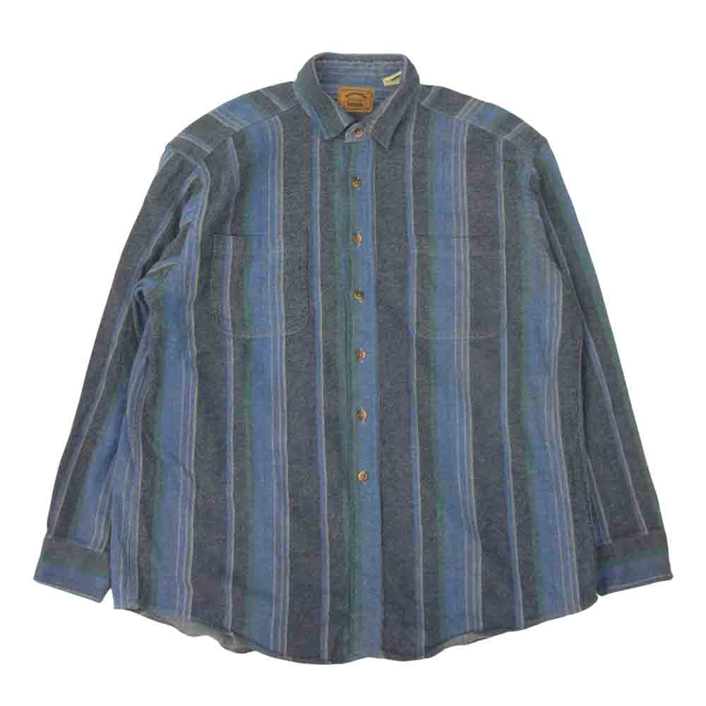 セント ジョンズベイ ヴィンテージ ヘビーネル シャツ ブルー ブルー系 17～17.5【中古】