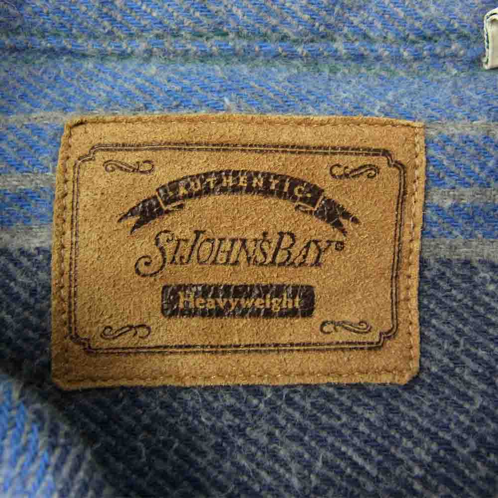 セント ジョンズベイ ヴィンテージ ヘビーネル シャツ ブルー ブルー系 17～17.5【中古】