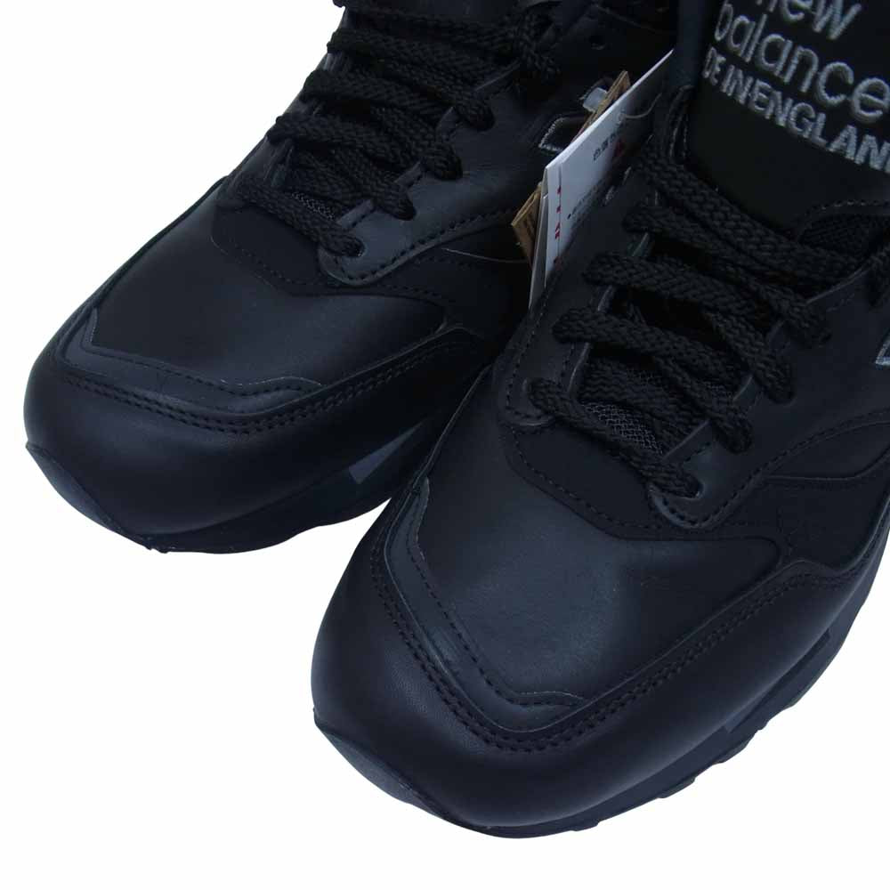 NEW BALANCE ニューバランス 英国製 M1500TK トリプルブラック レザー ローカット スニーカー ブラック系 US9D【新古品】【未使用】【中古】