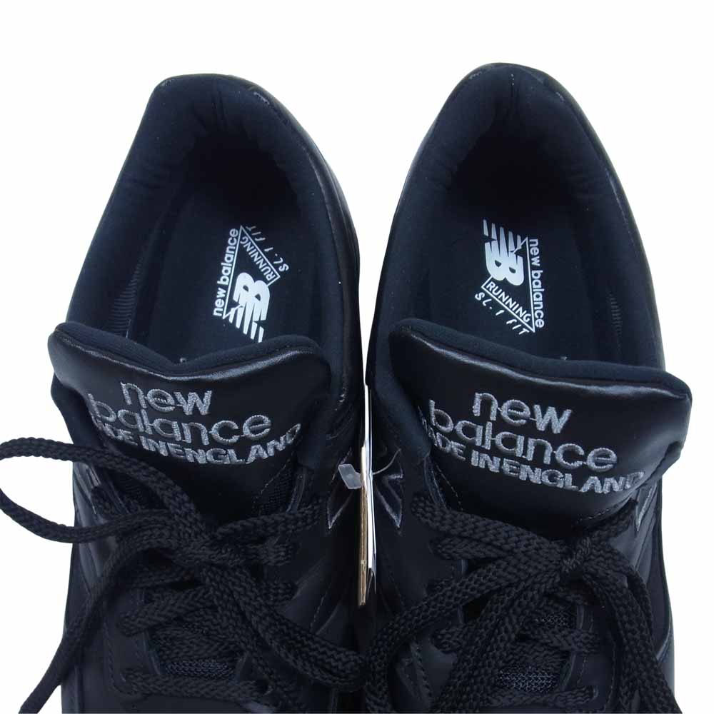NEW BALANCE ニューバランス 英国製 M1500TK トリプルブラック レザー ローカット スニーカー ブラック系 US9D【新古品】【未使用】【中古】