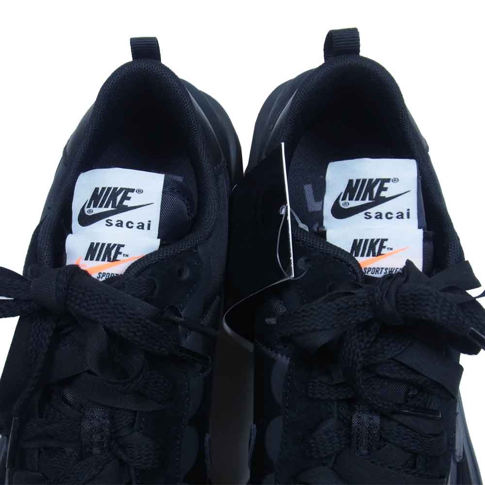 NIKE ナイキ DD1875 001 × Sacai VAPORWAFFLE サカイ ヴェイパーワッフル BLACK/GUM ブラック系 US9【新古品】【未使用】【中古】