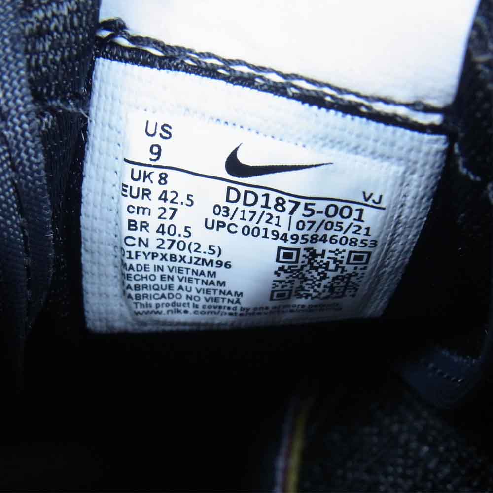 NIKE ナイキ DD1875 001 × Sacai VAPORWAFFLE サカイ ヴェイパーワッフル BLACK/GUM ブラック系 US9【新古品】【未使用】【中古】