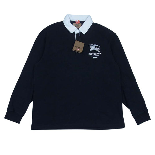 Supreme シュプリーム 22SS × BURBERRY Rugby バーバリー ラグビー ラガー シャツ ブラック系 M【新古品】【未使用】【中古】