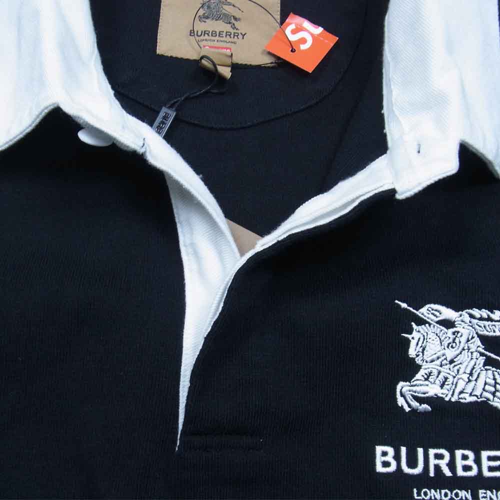 Supreme シュプリーム 22SS × BURBERRY Rugby バーバリー ラグビー ラガー シャツ ブラック系 M【新古品】【未使用】【中古】