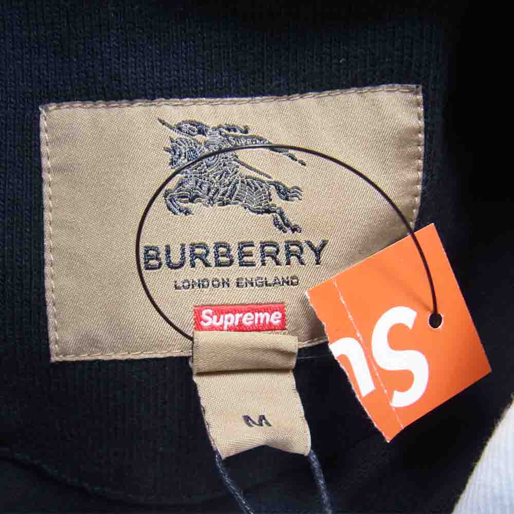 Supreme シュプリーム 22SS × BURBERRY Rugby バーバリー ラグビー ラガー シャツ ブラック系 M【新古品】【未使用】【中古】