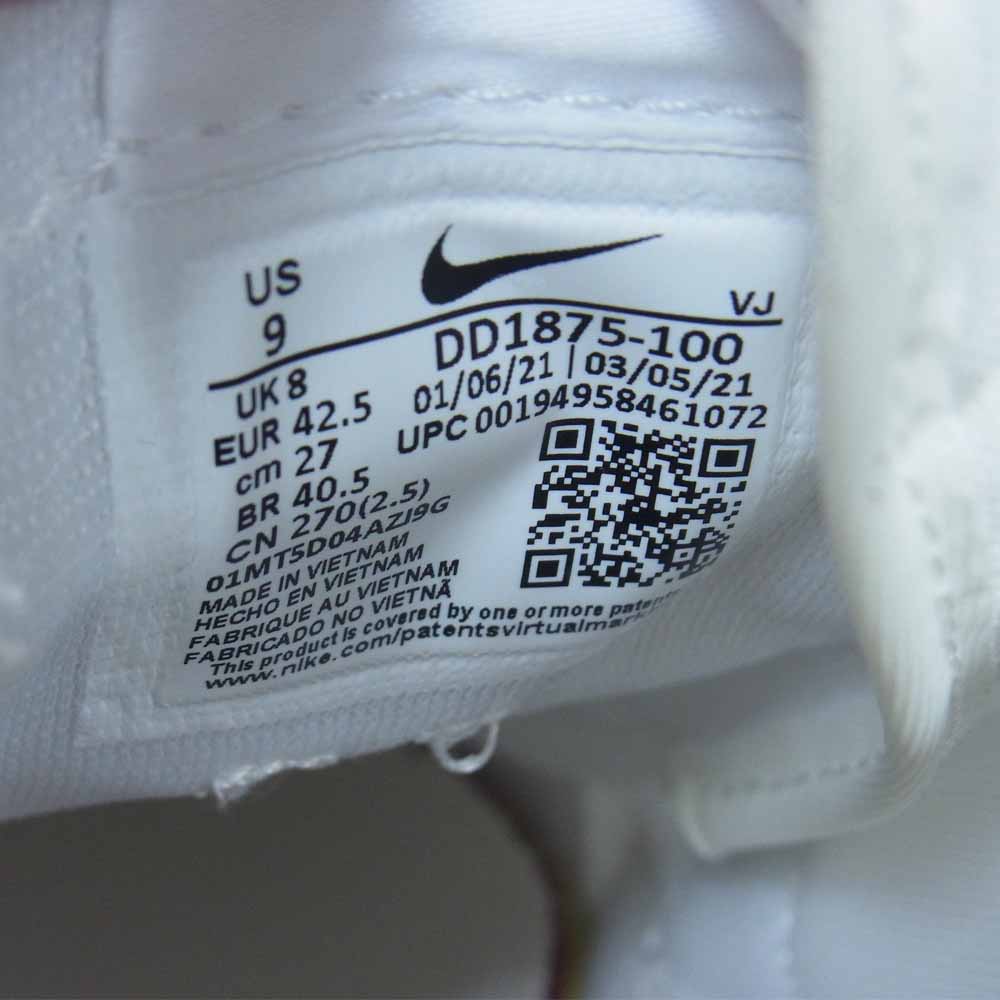 NIKE ナイキ DD1875 100 × Sacai VAPORWAFFLE サカイ ヴェイパーワッフル WHITE/GUM ホワイト系 US9【新古品】【未使用】【中古】