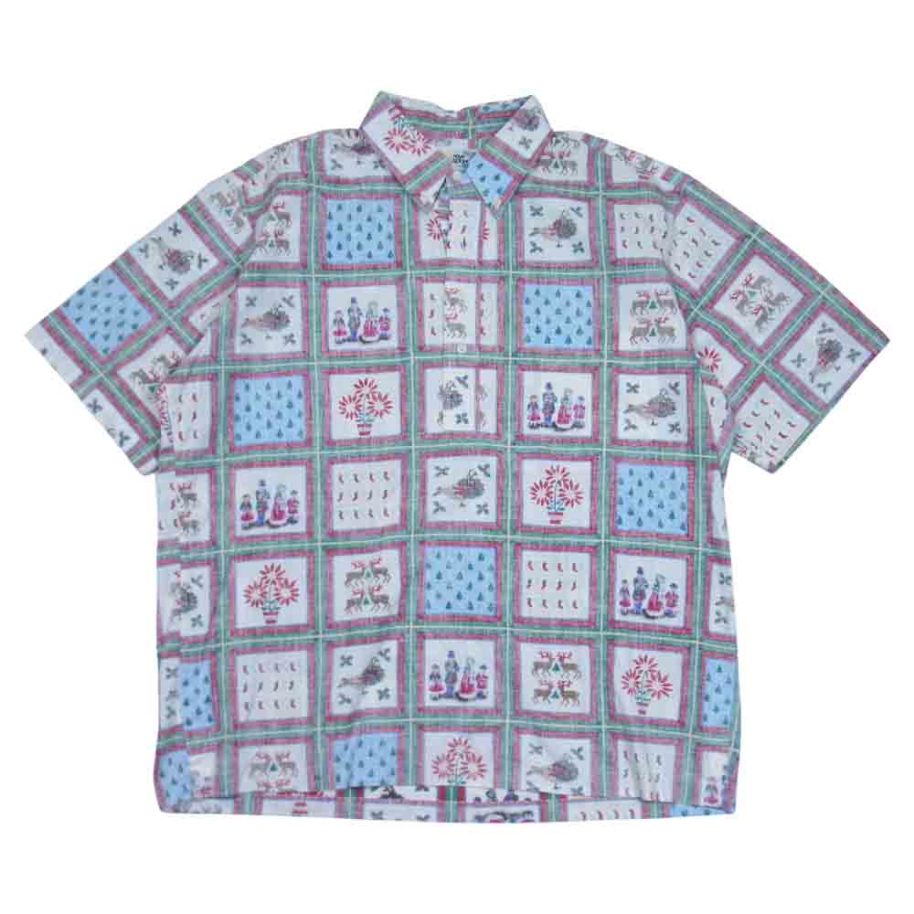 レインスプーナー ヴィンテージ ヌードタグ ハワイ製 プルオーバー アロハシャツ マルチカラー系 XL【中古】