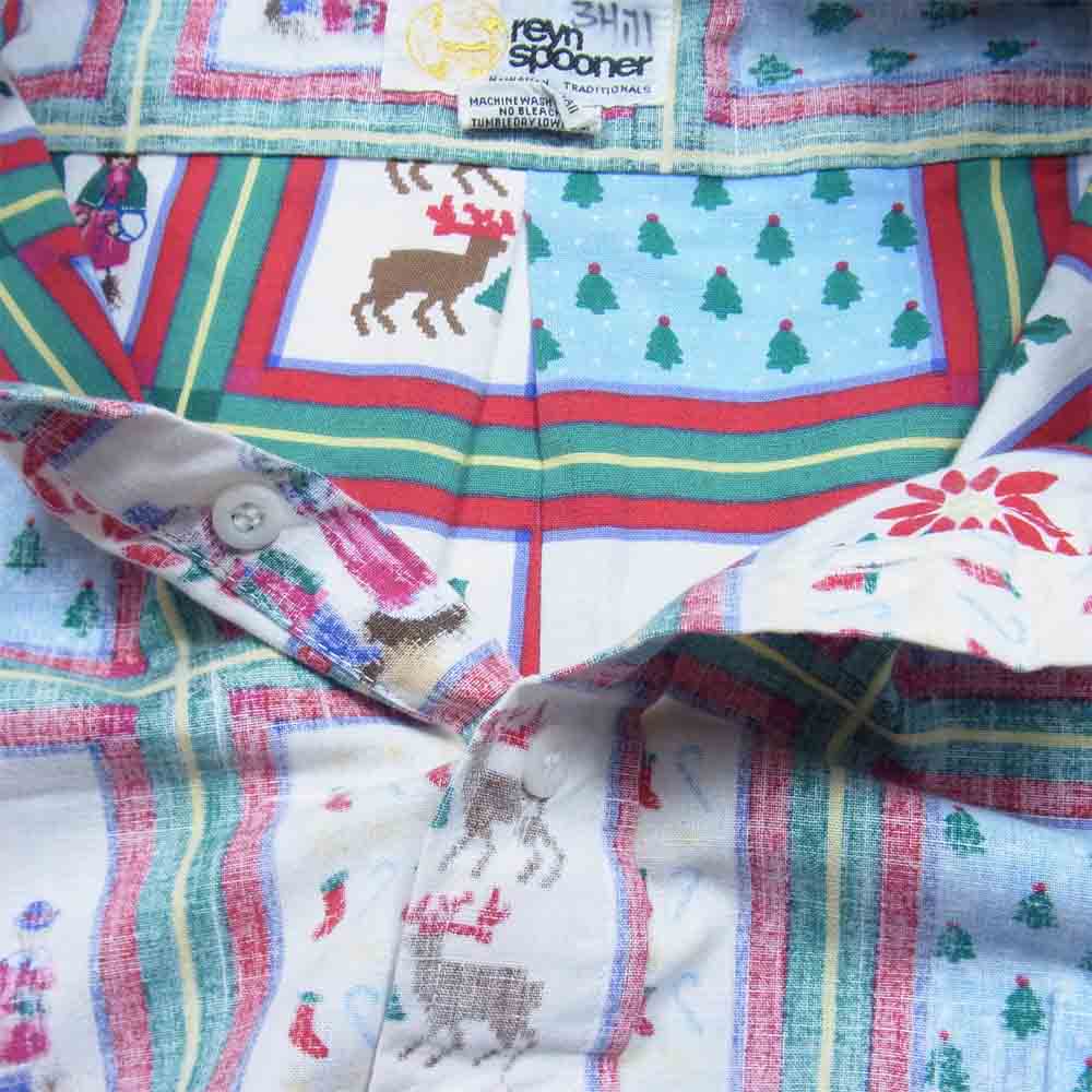 レインスプーナー ヴィンテージ ヌードタグ ハワイ製 プルオーバー アロハシャツ マルチカラー系 XL【中古】