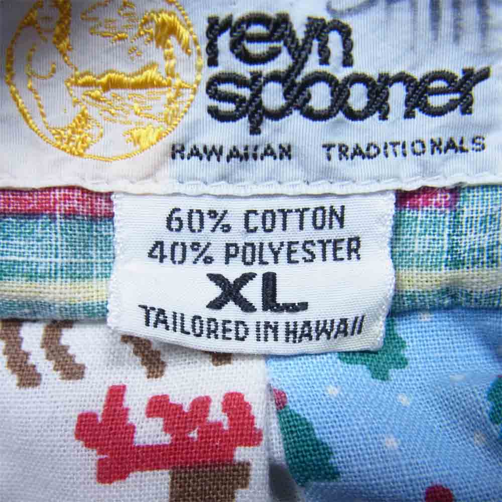 レインスプーナー ヴィンテージ ヌードタグ ハワイ製 プルオーバー アロハシャツ マルチカラー系 XL【中古】
