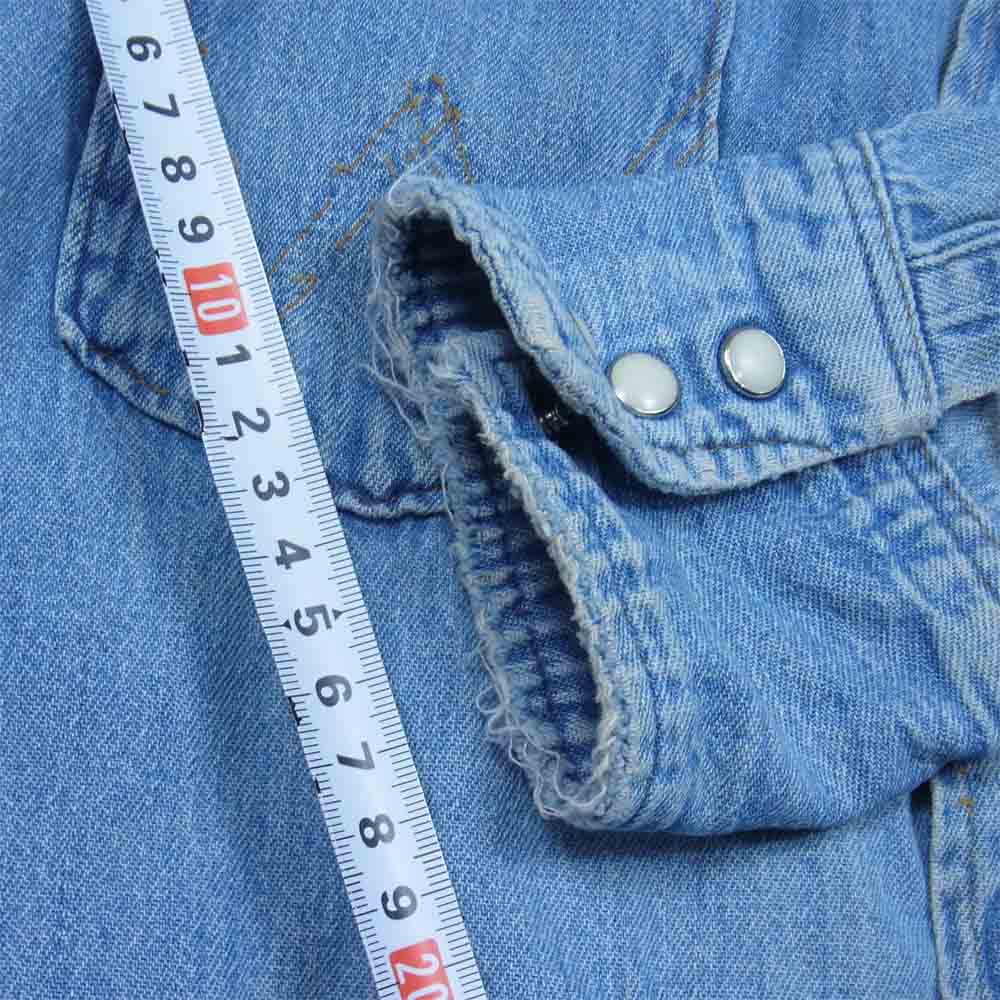 Wrangler ラングラー ヴィンテージ 60s USA製 デニム ウェスタン シャツ インディゴブルー系 18-35【中古】