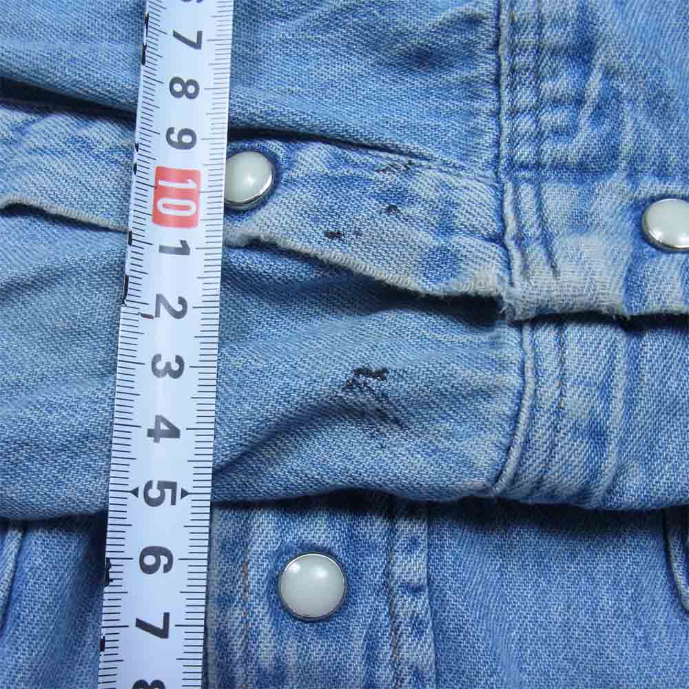 Wrangler ラングラー ヴィンテージ 60s USA製 デニム ウェスタン シャツ インディゴブルー系 18-35【中古】