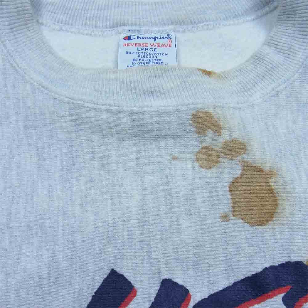 Champion チャンピオン 90s 刺繍タグ リバースウィーブ クルー スウェット グレー系 L【中古】