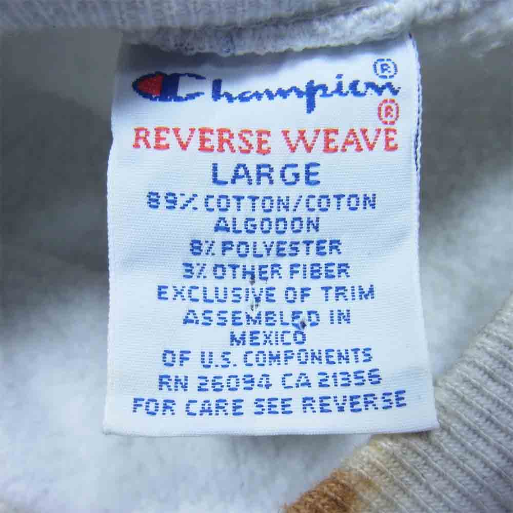 Champion チャンピオン 90s 刺繍タグ リバースウィーブ クルー スウェット グレー系 L【中古】