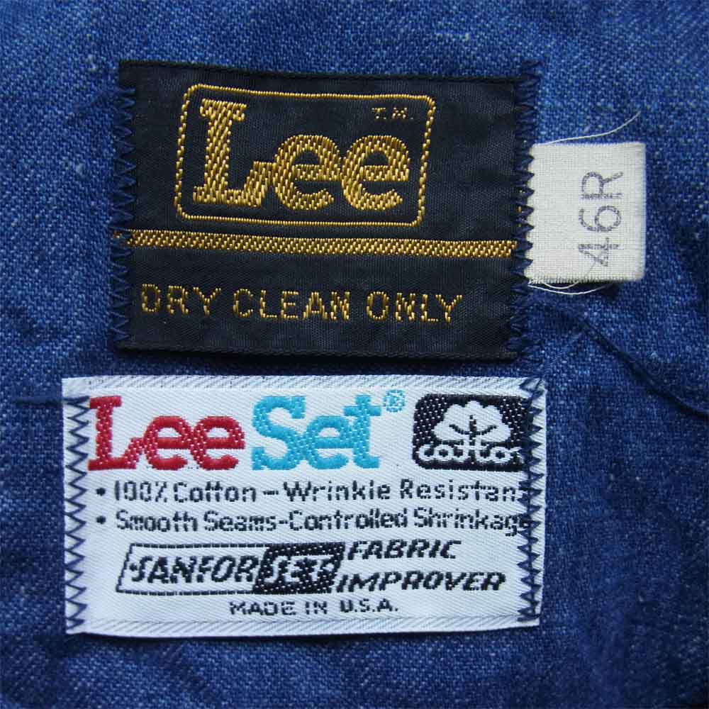 Lee リー ヴィンテージ 70s USA製 Lee Set デニム ジャケット インディゴブルー系 46R【中古】