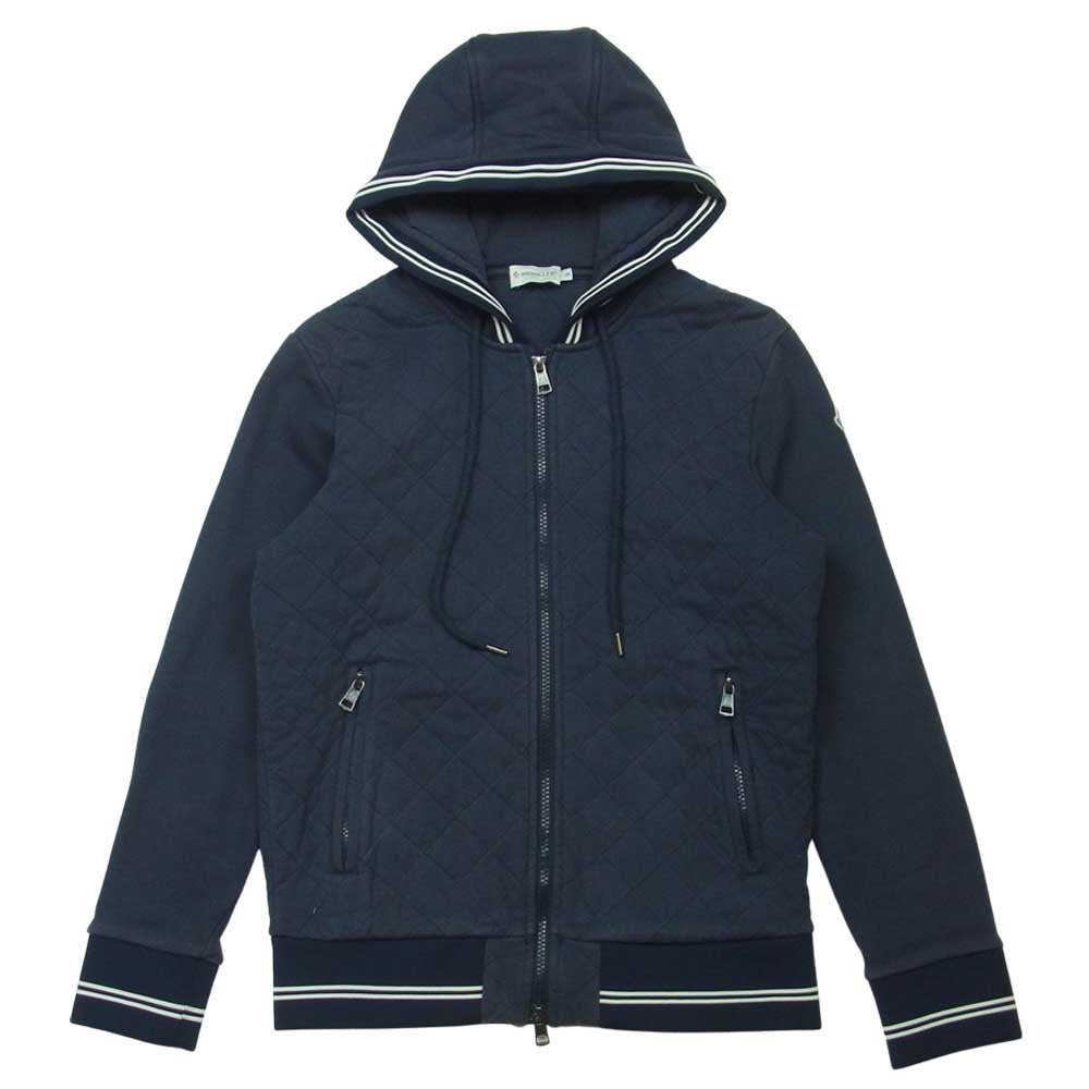 MONCLER モンクレール 国内正規品 MAGLIA CARDIGAN マグリア カーディガン フルジップ パーカー フーディ ネイビー系 S【中古】