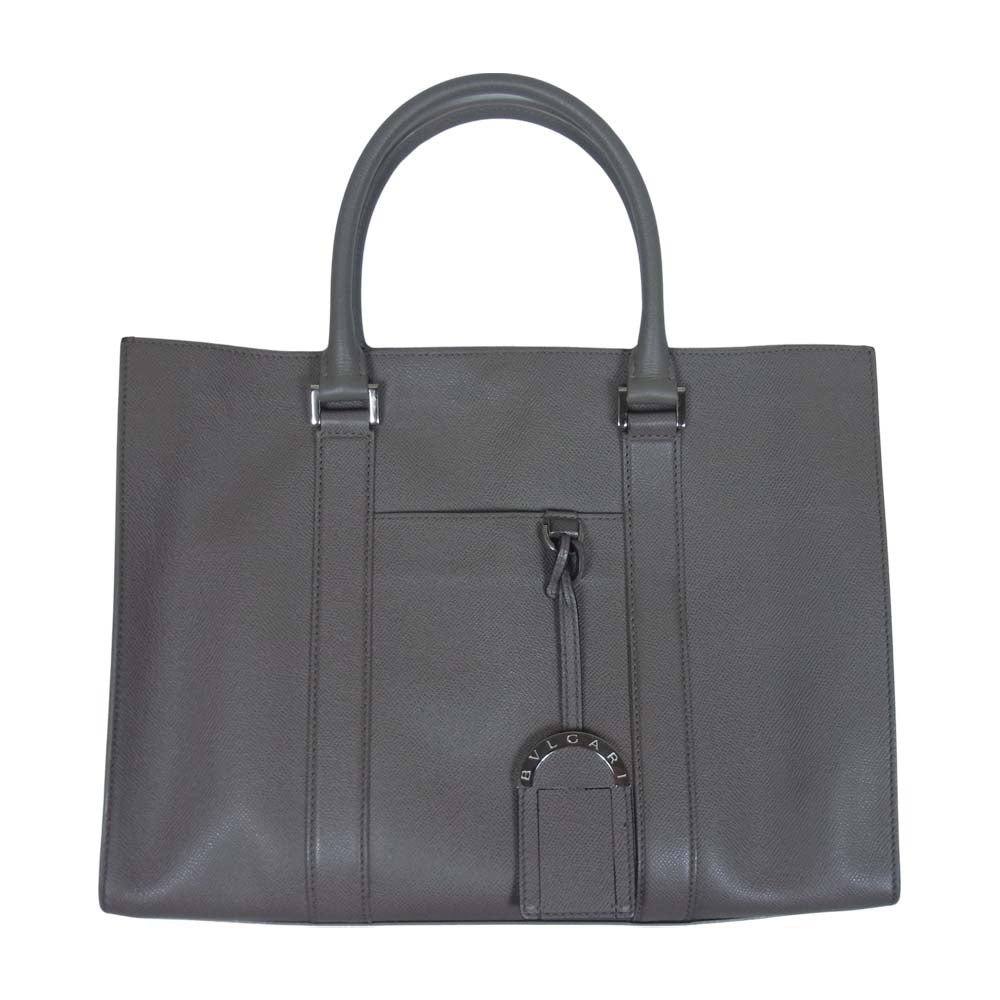 BVLGARI ブルガリ 37626 ブルガリマン トートバッグ ベージュ グレー系【中古】