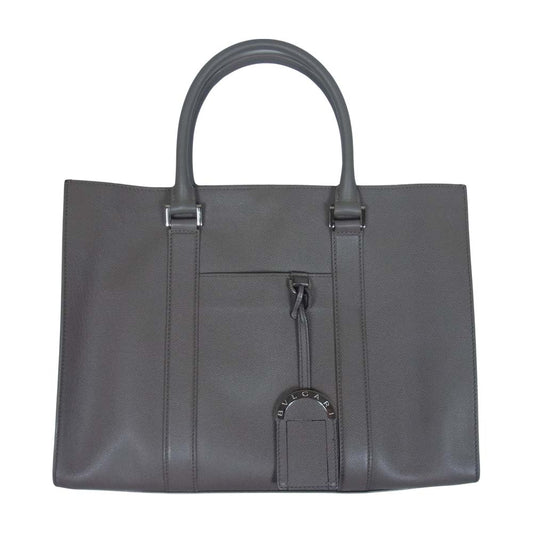 BVLGARI ブルガリ 37626 ブルガリマン トートバッグ ベージュ グレー系【中古】