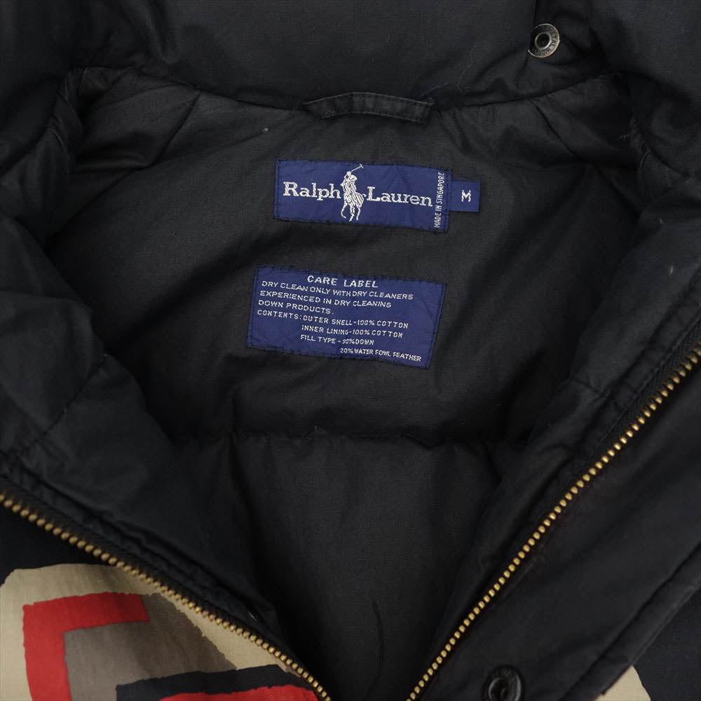 RALPH LAUREN ラルフローレン 90s ネイティブ柄 ダウン ジャケット グレー系 M【中古】