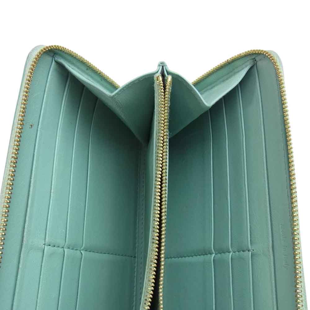 CELINE セリーヌ バイカラー ラウンドジップ ウォレット マルチカラー系【中古】