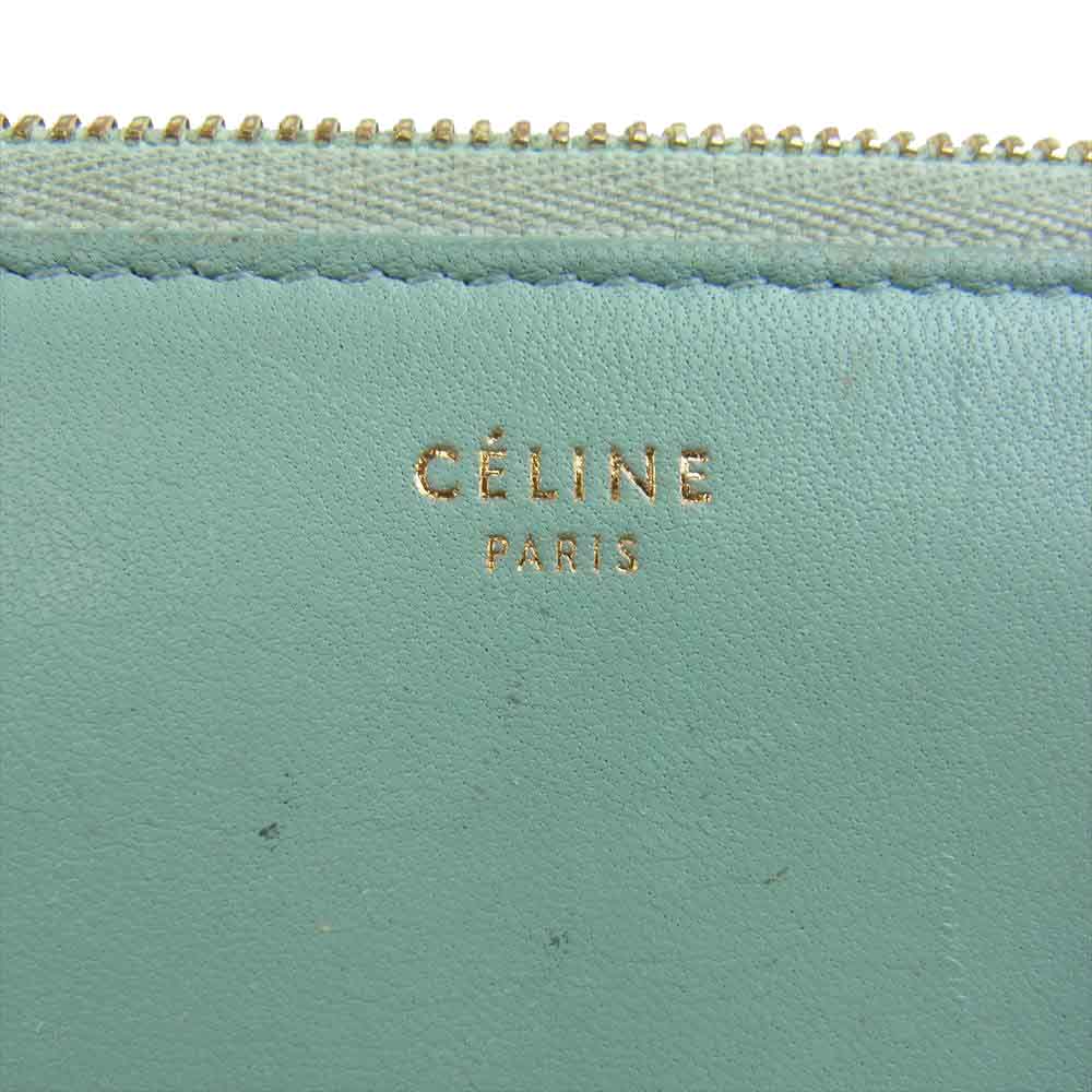 CELINE セリーヌ バイカラー ラウンドジップ ウォレット マルチカラー系【中古】