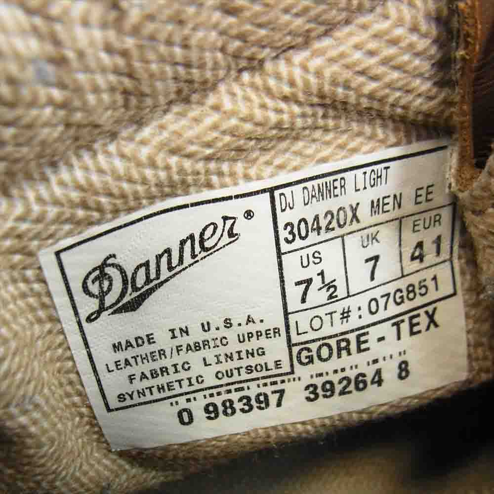 Danner ダナー 30420X USA製 白タグ DJ DANNER LIGHT GORE-TEX ダナーライト ゴアテックス ブーツ ブラウン系 US7.5【中古】
