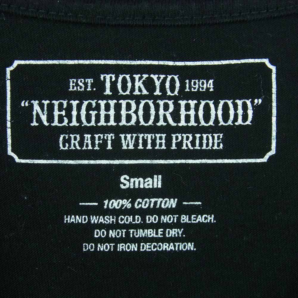 NEIGHBORHOOD ネイバーフッド 18AW 94-18 / C-Tee . LS 抵抗ロゴ 長袖 Tシャツ カットソー ブラック系 S【中古】