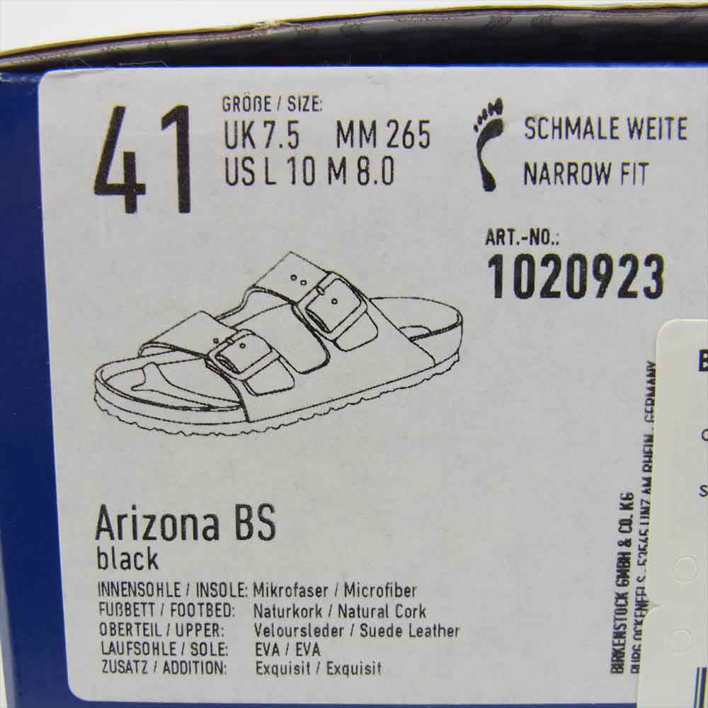ビルケンシュトック 1020923 × BEAMS Arizona BS ビルケンシュトック  ビームス別注 アリゾナ ブラック サンダル ブラック系 41【新古品】【未使用】【中古】