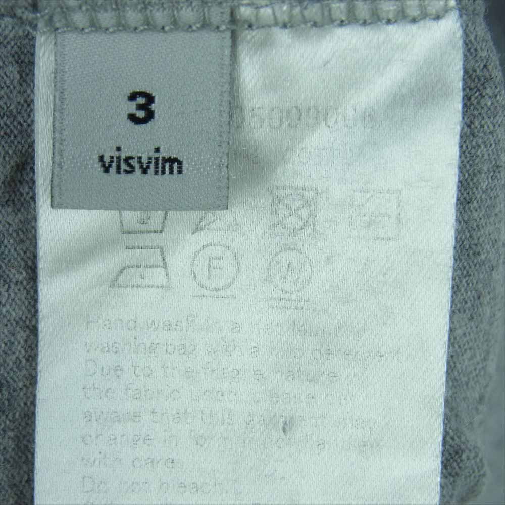VISVIM ビズビム pac tee パック クルーネック 半袖 Ｔシャツ カットソー 日本製 グレー系 3【中古】