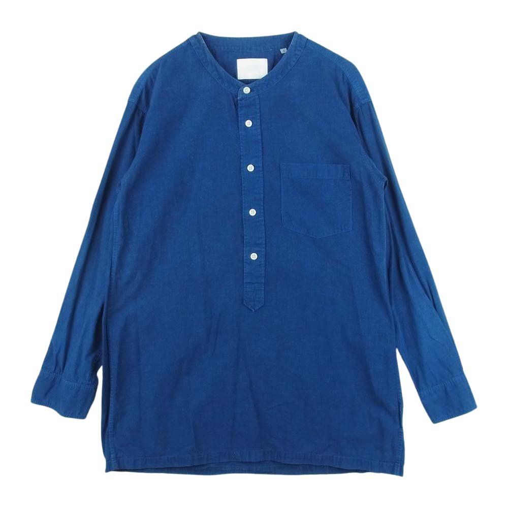 UNITED ARROWS ユナイテッドアローズ SONS サンズ インディゴ染め プルオーバー 長袖 シャツ 日本製 インディゴブルー系 S【中古】