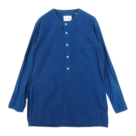UNITED ARROWS ユナイテッドアローズ SONS サンズ インディゴ染め プルオーバー 長袖 シャツ 日本製 インディゴブルー系 S【中古】