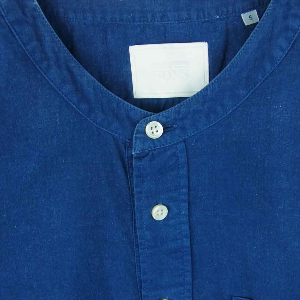 UNITED ARROWS ユナイテッドアローズ SONS サンズ インディゴ染め プルオーバー 長袖 シャツ 日本製 インディゴブルー系 S【中古】