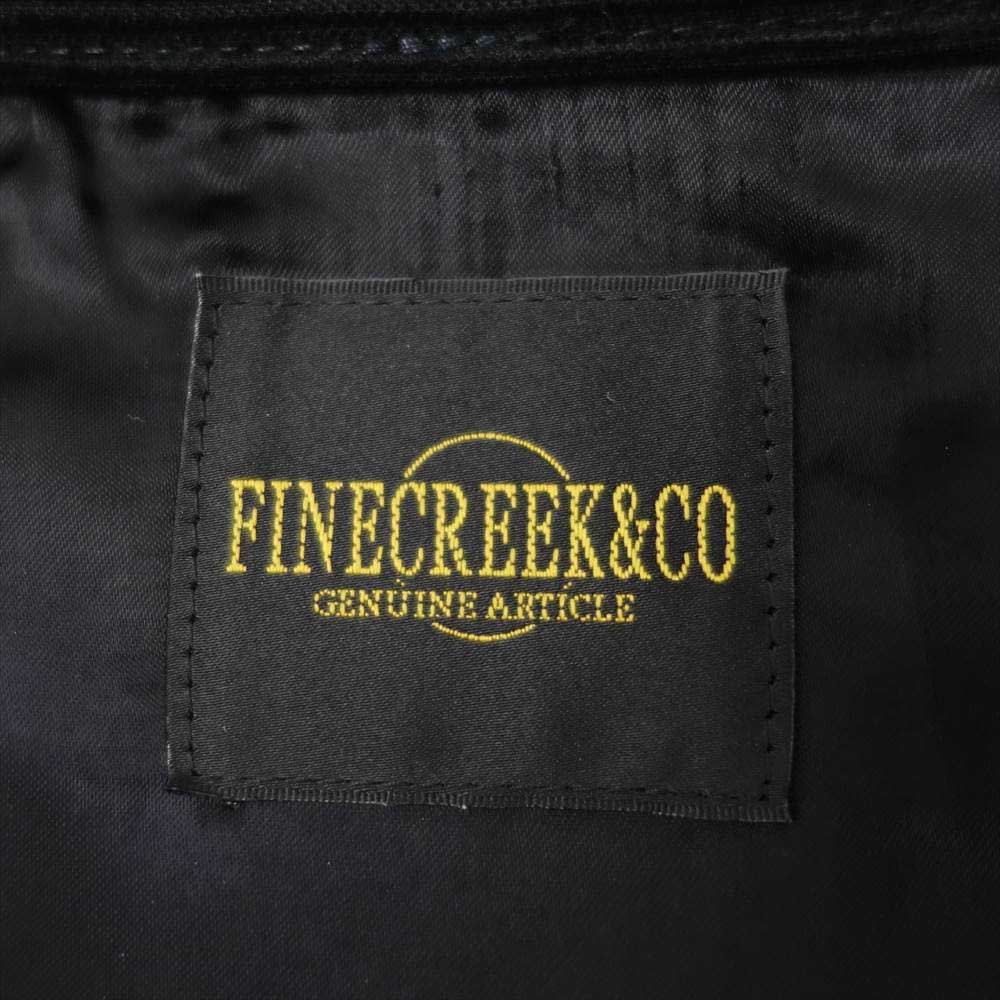 ファインクリークアンドコー ACCO002 Number7 ナンバー7 襟袖裏コーデュロイ ホースハイド ベルテッド レザー ジャケット ブラック系 42【中古】
