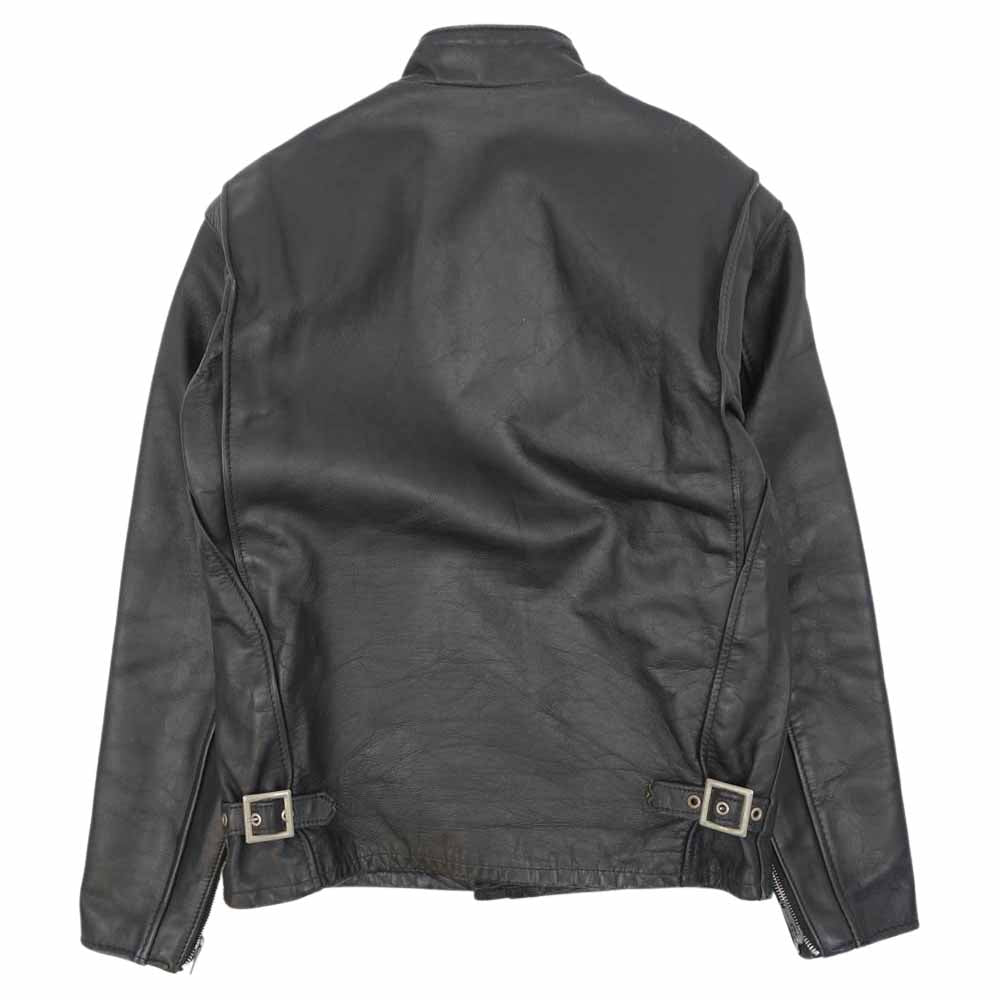 schott ショット 641 レザー シングル ライダース ジャケット ブラック系 38【中古】