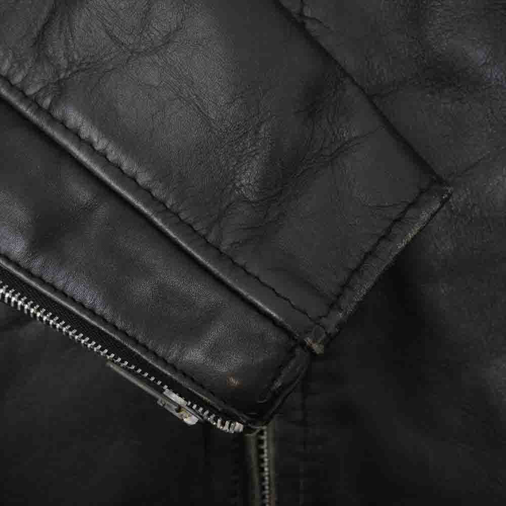 schott ショット 641 レザー シングル ライダース ジャケット ブラック系 38【中古】
