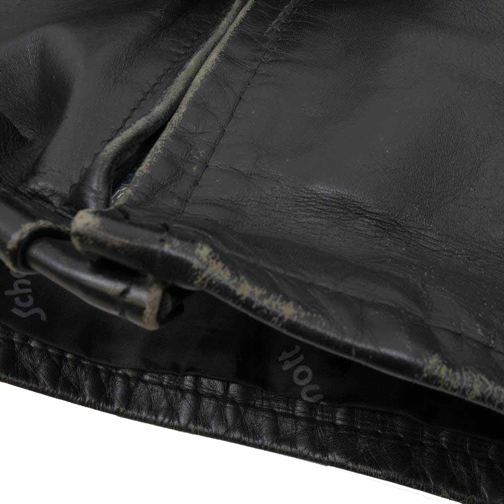 schott ショット 641 レザー シングル ライダース ジャケット ブラック系 38【中古】