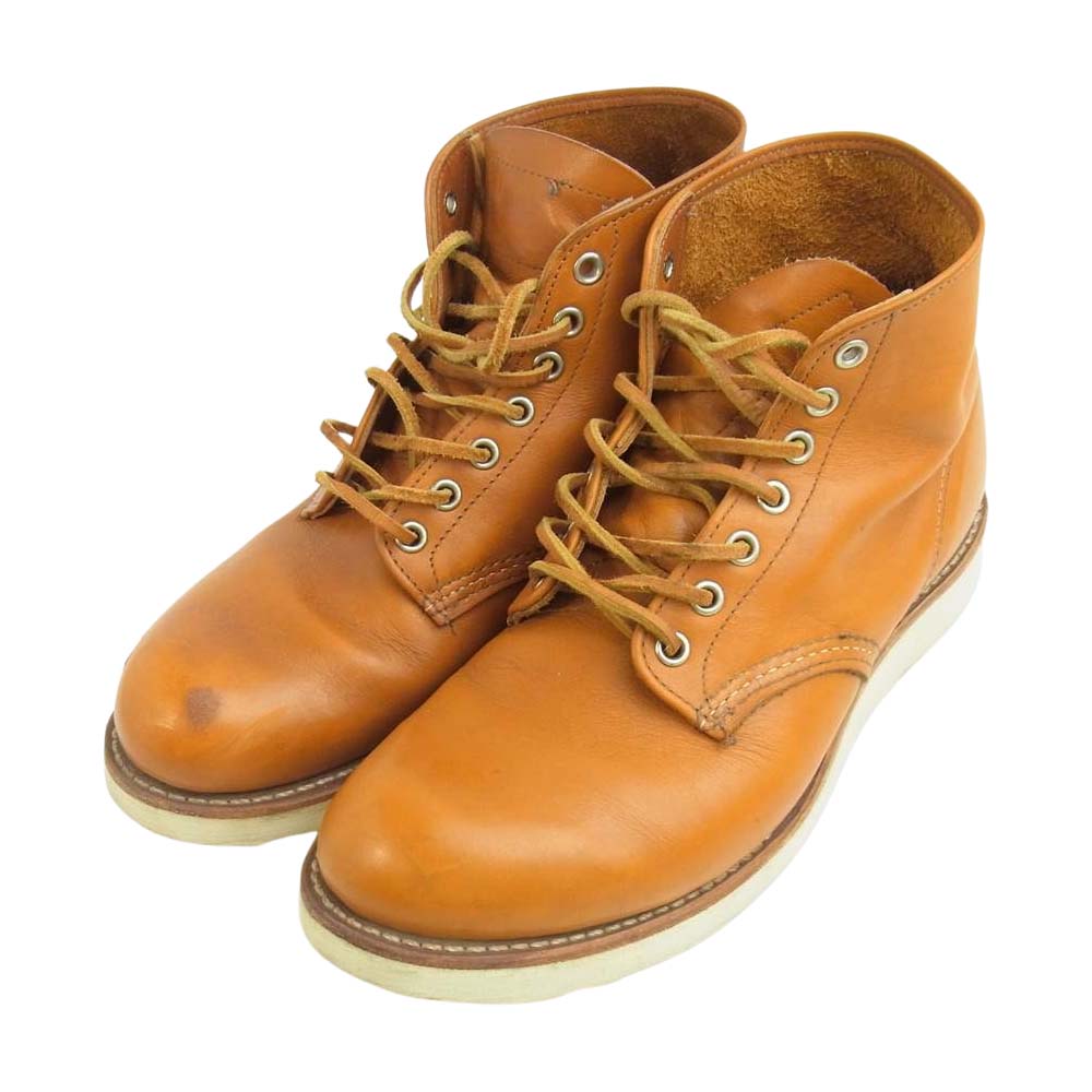 RED WING レッドウィング 9871 復刻 四角犬タグ Irish Setter 6 Round-toe アイリッシュセッター ブーツ ライトブラウン系 26cm【中古】