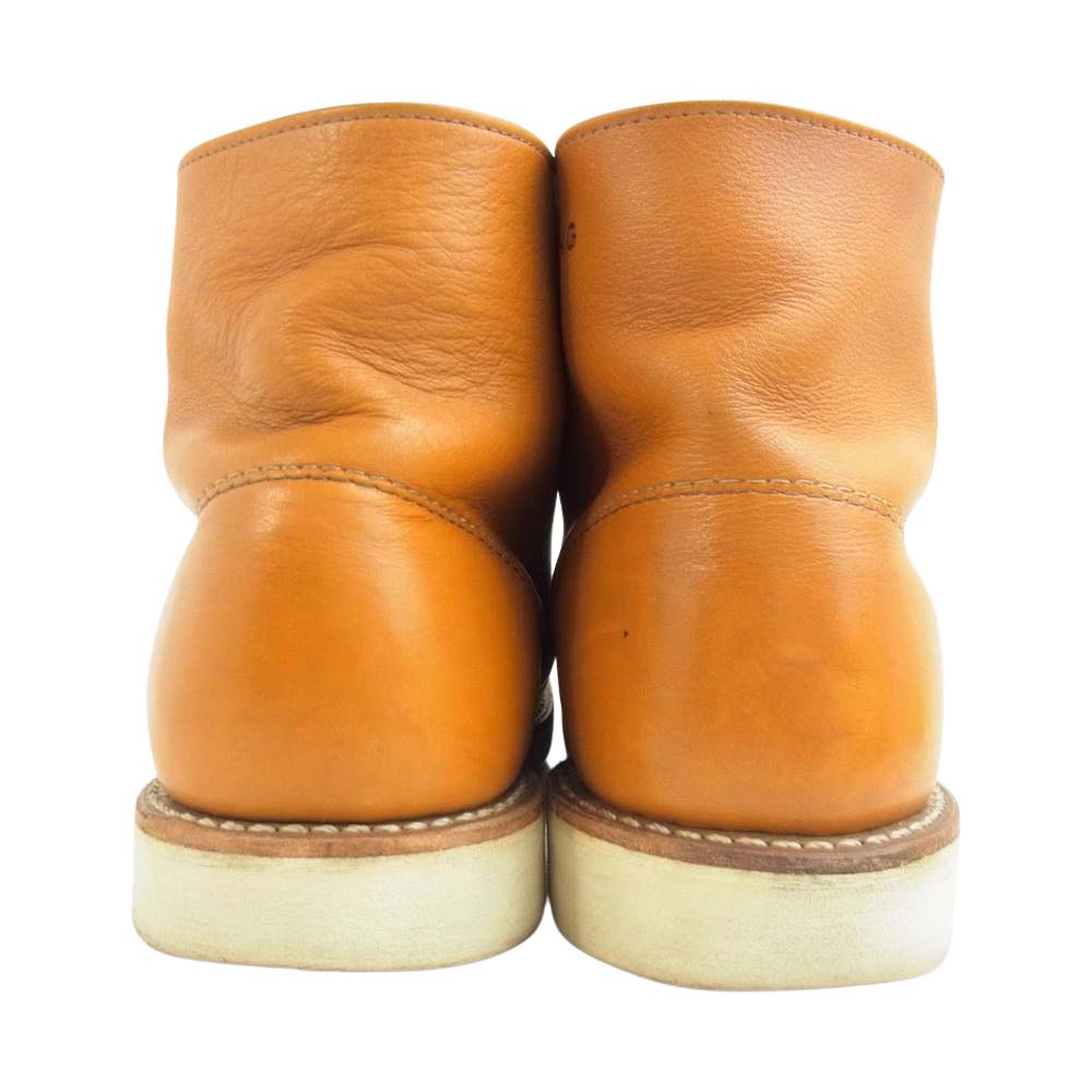 RED WING レッドウィング 9871 復刻 四角犬タグ Irish Setter 6 Round-toe アイリッシュセッター ブーツ ライトブラウン系 26cm【中古】