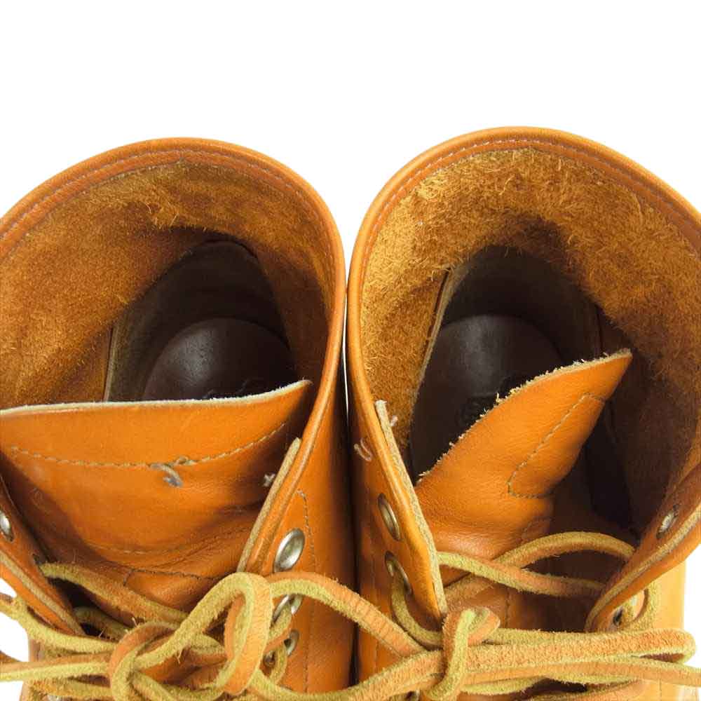 RED WING レッドウィング 9871 復刻 四角犬タグ Irish Setter 6 Round-toe アイリッシュセッター ブーツ ライトブラウン系 26cm【中古】