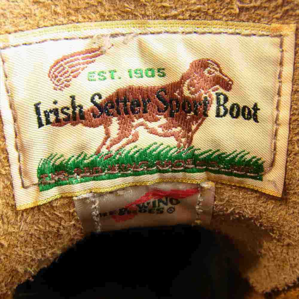 RED WING レッドウィング 9871 復刻 四角犬タグ Irish Setter 6 Round-toe アイリッシュセッター ブーツ ライトブラウン系 26cm【中古】