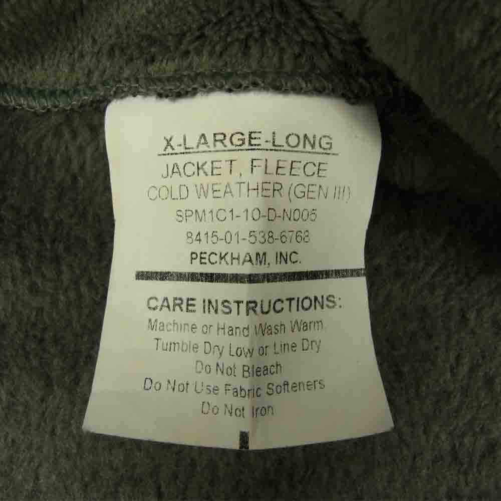 エクワックス JACKET FLEECE COLD WEATHER (GEN III) LEVEL3 PECKHAM, INC フリース ポーラテック ジャケット グリーン系 XL【中古】
