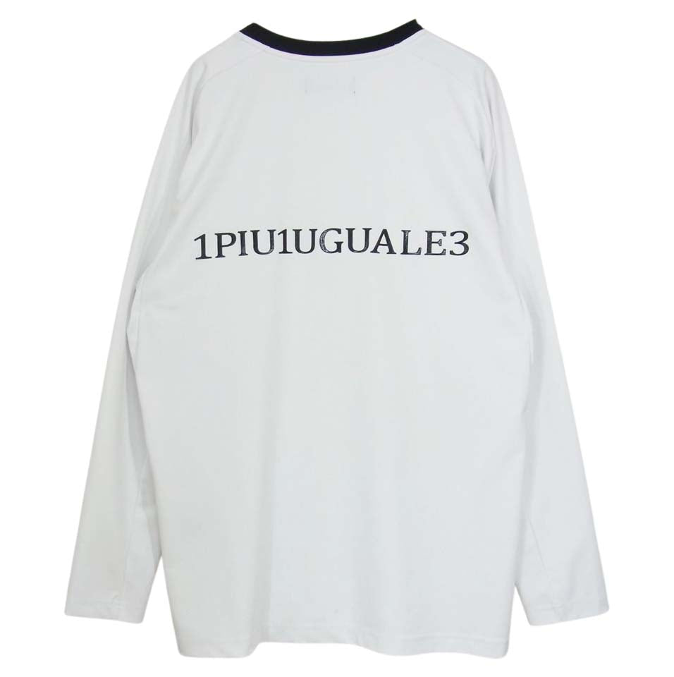 1piu1uguale3 ウノピュウノウグァーレトレ CT015 MV01 113 SPORT MOVING V-NECK MEDIUM FIT L/S ムービング スポーツ Vネック 長袖 Tシャツ ホワイト系 V【中古】