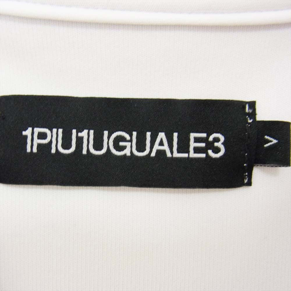 1piu1uguale3 ウノピュウノウグァーレトレ CT015 MV01 113 SPORT MOVING V-NECK MEDIUM FIT L/S ムービング スポーツ Vネック 長袖 Tシャツ ホワイト系 V【中古】