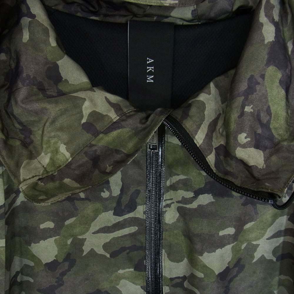 AKM エイケイエム LUXE163 × BROWNBUNNY ブラウンバニー SX037 TF02 カモ 切替 ハーフジップ アノラック パーカー カーキ系 XL【中古】